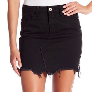 Dex Black Denim Skirt